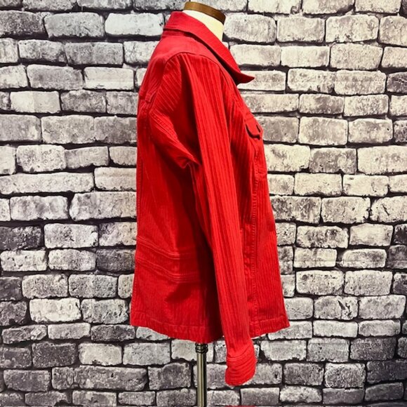 Coldwater Creek Red Button Down Jacket Size 18W - Picture 9 of 10